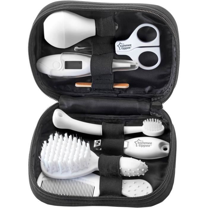 TOMMEE TIPPEE Kit de Soin Bébé, Trousse Complete et Transportable, Thermometre et Ciseaux pour Bébé, Pratique et Hygiénique