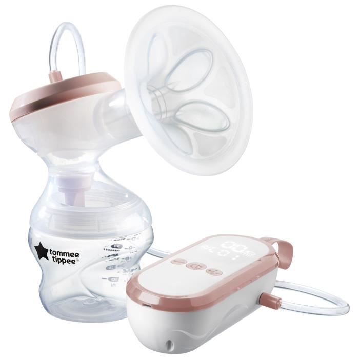 TOMMEE TIPPEE, Tire-lait électrique made for me, rechargeable par USB, silencieux et transportable, biberon inclus