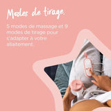 TOMMEE TIPPEE, Tire-lait électrique made for me, rechargeable par USB, silencieux et transportable, biberon inclus