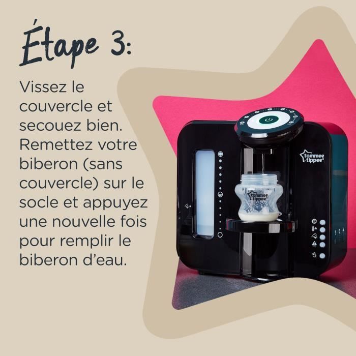 TOMMEE TIPPEE Perfect Préparateur Chauffe Biberons, Perfect Prep, Noir