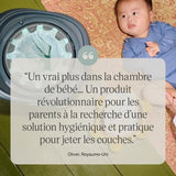 Tommee Tippee - Poubelles a couches - Twist & Click - Anti-Odeurs Anti-Germes - 1 cassette - Film multicouche antibactérien - Blanc