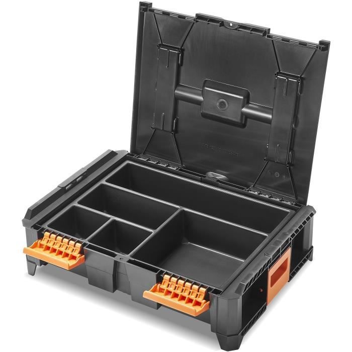 Insert compartimenté - TOOD - 5 cases fixes - Pour coffret professionnel - Emboîtable - 40x30x7 cm