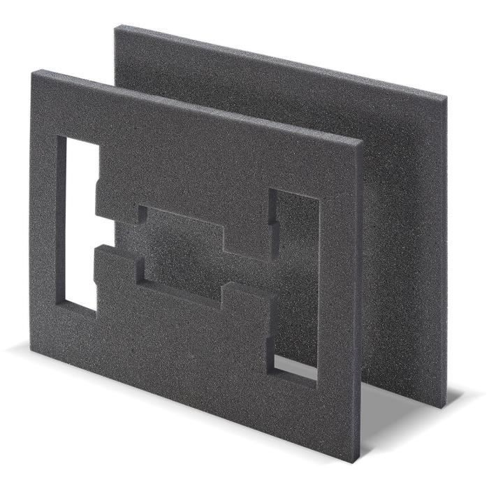 Insert en mousse - TOOD - 2 pieces - Pour coffret professionnel - Emboîtable - 40x30x4 cm