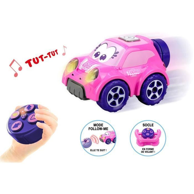 Voiture télécommandée - TOOKO - FOLLOW ME - Rose - Avec volant - Des 2 ans