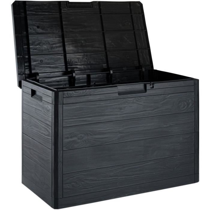 Toomax - Coffre de rangement en résine 160 litres gris Woody's 77,5 x 44,5 x 52,7 cm