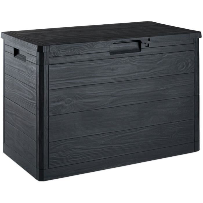 Coffre de rangement TOOMAX en résine 160 litres gris Woody's 77,5 x 44,5 x 52,7 cm