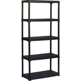Etagere plastique TOOD - 5 tablettes - h176x90x40 - 30 kgs par tablette