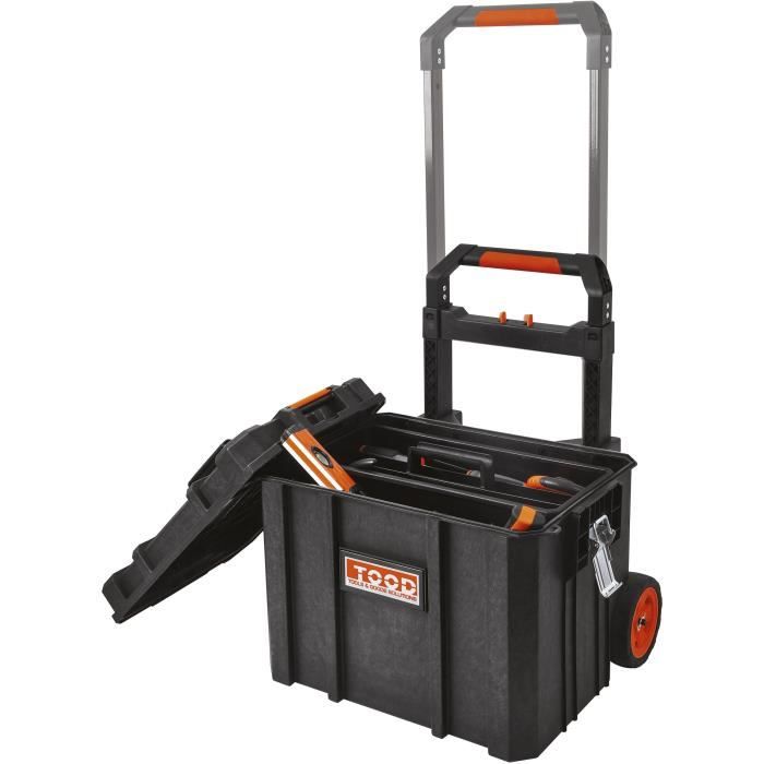 Mallette/bac a outils - TOOD - Étanche - Roues et poignée - 56x37x41 cm