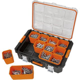 Mallette organiseur - TOOD - 12 godets amovibles - Couvercle transparent - 53x37x13 cm