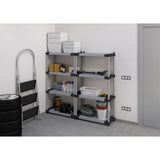 Étagere plastique - TOOD - 5 tablettes - Charge 80 kg - 80x40x171 cm - Noir/gris