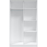 Armoire TOP - Décor blanc artik et chene nodi - 2 Portes coulissantes - H200 x L121 x P50 cm