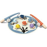 Attrape les Poissons, jeu éducatif, 6 poissons magnétiques, 2 cannes a peche, tapis en tissu, Pour enfant des 2 ans, TOP BRIGHT