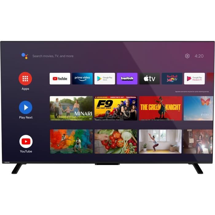 TOSHIBA 65UA2363DG - TV LED 65'' (164 cm) - 4K UHD 3840x2160 - Dolby Vision - TV connecté Android - 3xHDMI - WiFi