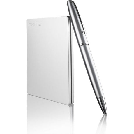 Disque dur externe - TOSHIBA - CANVIO Slim - 1 To - Finition aluminium - USB 3.2 Gen 1