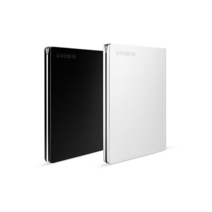 Disque dur externe - TOSHIBA - Canvio Slim - 2 To - Argent