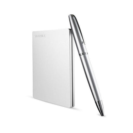 Disque dur externe - TOSHIBA - Canvio Slim - 2 To - Argent