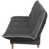 Canapé convertible Clic Clac 3 places - Matelas DUNLOPILLO Ep.13 cm - Mousse HR 35 kg/m3 - Tissu Gris - Fabriqué en France