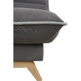 Canapé convertible Clic Clac 3 places - Matelas DUNLOPILLO Ep.13 cm - Mousse HR 35 kg/m3 - Tissu Gris - Fabriqué en France