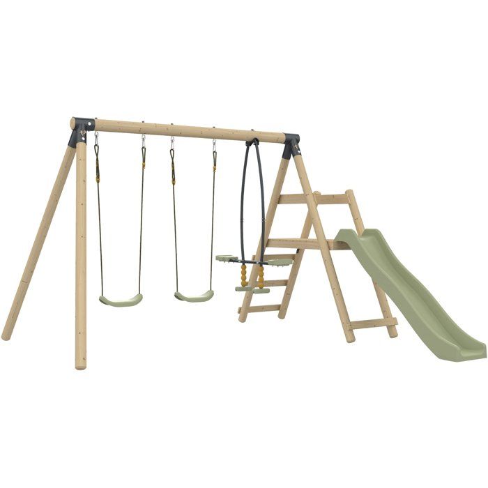 Portique balançoire - 3 agres avec toboggan - SHERWOOD AJONC - TP TOYS