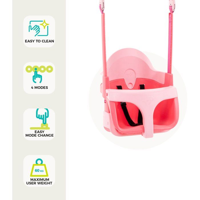 Fauteuil bébé 4-en-1 - TP TOYS - QUADPOD - Rose