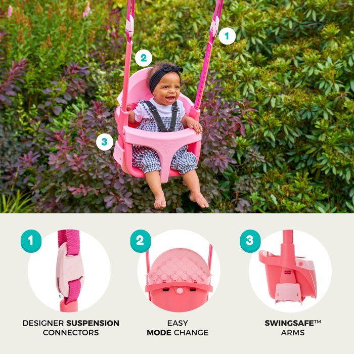 Fauteuil bébé 4-en-1 - TP TOYS - QUADPOD - Rose