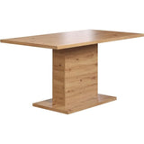Table a manger fixe FOLLOW 6 personnes - MÈlamine chene artisan - L160 x P80 x H76 cm - TRENDTEAM