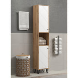 Armoire haute - TRENDTEAM - Série Touch - Blanc/Brun - 36 cm - 191 cm de hauteur