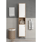 Armoire haute - TRENDTEAM - Série Touch - Blanc/Brun - 36 cm - 191 cm de hauteur