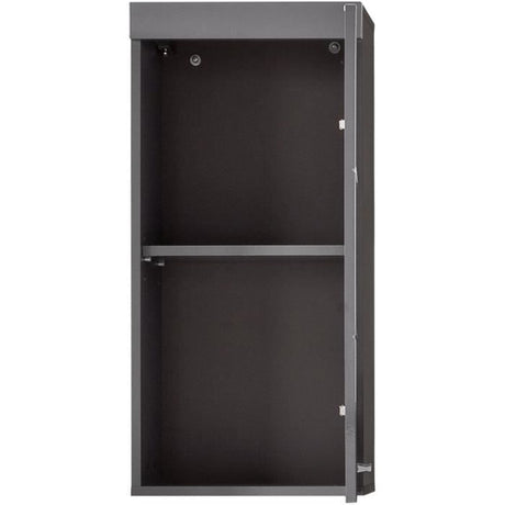Meuble de salle de bain Rangement haut - 1 porte - Gris - L 37 x P 23 x H 77 cm - AMANDA