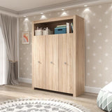 Chambre bébé Trio : Lit 70 x 140 cm + Commode a langer + Armoire OLIVIA - Chene - TREND TEAM