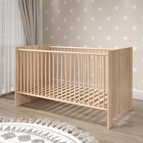 Chambre bébé Trio : Lit 70 x 140 cm + Commode a langer + Armoire OLIVIA - Chene - TREND TEAM