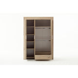 Chambre bébé Trio : Lit 70 x 140 cm + Commode a langer + Armoire AHOI - Chene - TREND TEAM