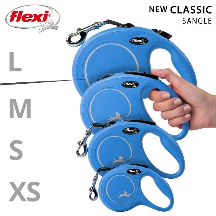 Laisse New Classic L Tape 8 m blue Flexi CL30T8-251-BL-20
