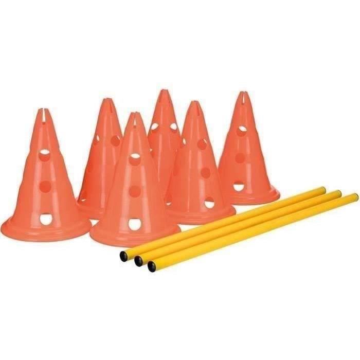 TRIXIE Lot de 3 ActivitÈs d'obstacle - ÿ 23 ◊ 30 cm - 78 cm - Orange et jaune - Pour chien