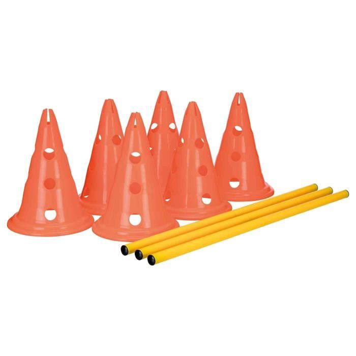 TRIXIE Lot de 3 ActivitÈs d'obstacle - ÿ 23 ◊ 30 cm - 78 cm - Orange et jaune - Pour chien