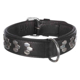 Active collier TRIXIE - Design stylisé - Cuir - Taille L - 4555 cm -  Noir