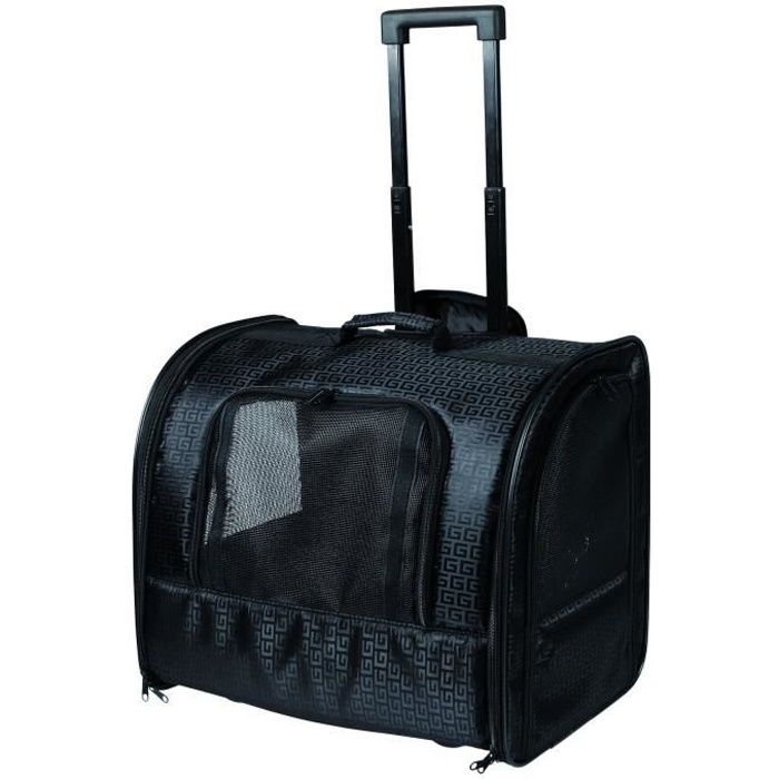 TRIXIE Sac a roulettes pour chat et chien - Noir - 45 × 41 × 31 cm