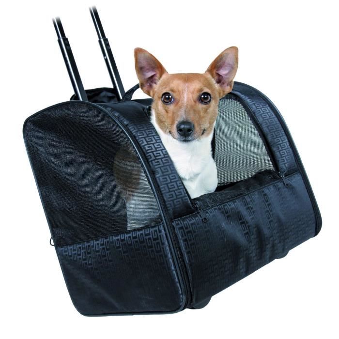 TRIXIE Sac a roulettes pour chat et chien - Noir - 45 × 41 × 31 cm