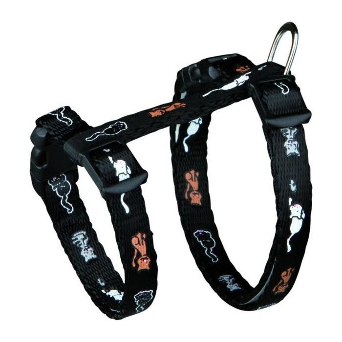 Harnais pour chatons - Nylon - 21-34 cm - Réglable - Diverses couleurs - Clips de fermeture