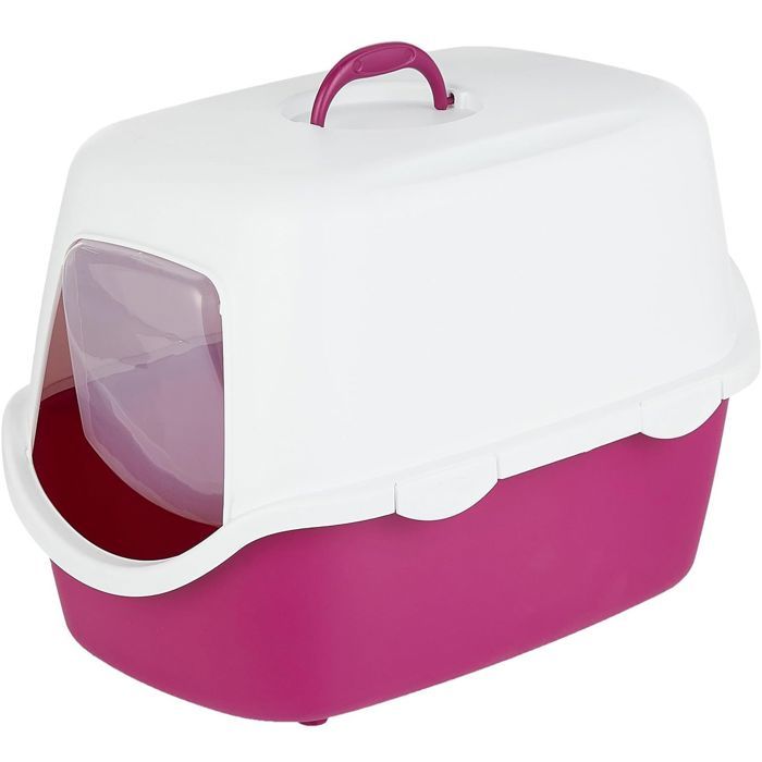 Bac a litiere TRIXIE Vico - Couvercle - 40 × 40 × 56 cm - Baie et blanc