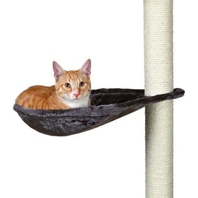 TRIXIE Hamac - Nid XL pour griffoir pour chat gris platinium peluche ř 40 cm