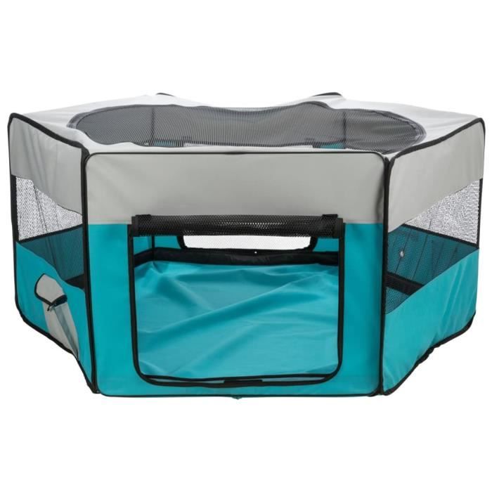Enclos avec filet/base - TRIXIE - ø 150 × 65 cm - Turquoise / Gris clair