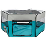 Enclos avec filet/base - TRIXIE - ø 150 × 65 cm - Turquoise / Gris clair