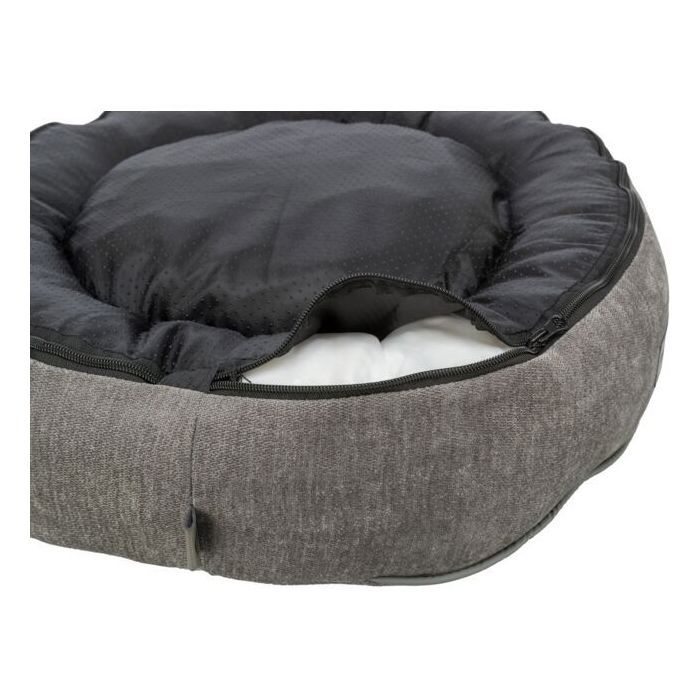 Panier pour chien - TRIXIE - VITAL LENNOX - Tissu chenille - Ø 50 cm - Gris