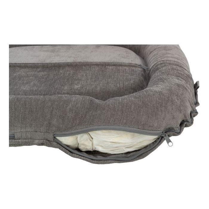 Coussin pour chien - TRIXIE - Vital LENNOX - Tissu chenille - Ovale - 70 x 55 cm - Gris