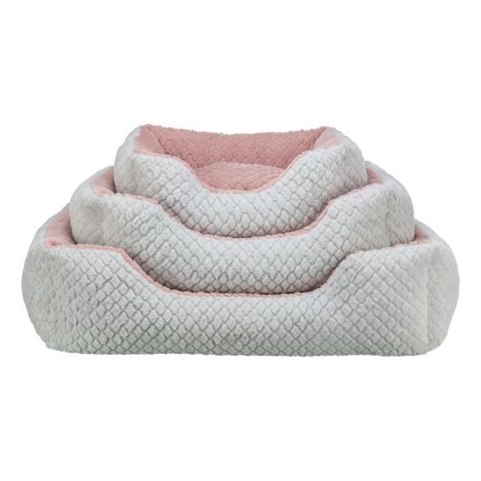 Panier pour chien - TRIXIE - KALINE MIO - 50 x 40 cm - Gris / Vieux rose