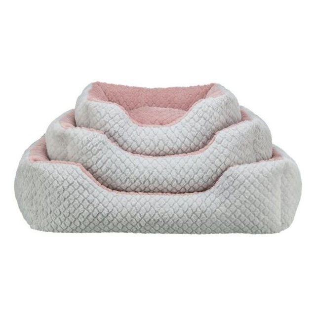 Panier pour chien - TRIXIE - KALINE MIO - 65 x 50 cm - Gris / Vieux rose
