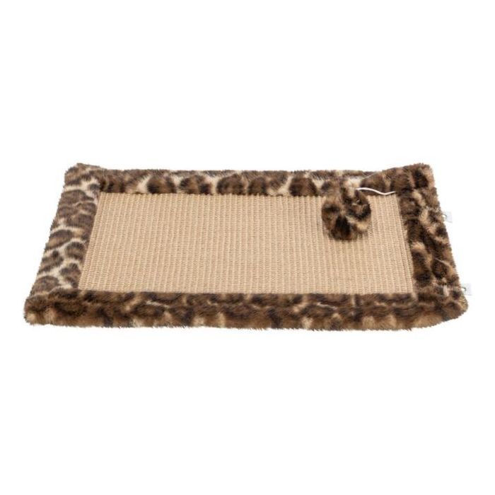 Tapis griffoir - TRIXIE - LEO - 55 x 35 cm - Brun imprimé léopard