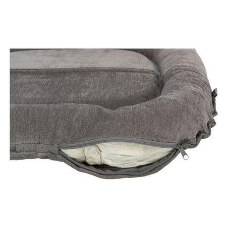 Coussin pour chien - TRIXIE - Vital LENNOX - Tissu chenille - Ovale - 90 x 70 cm - Gris