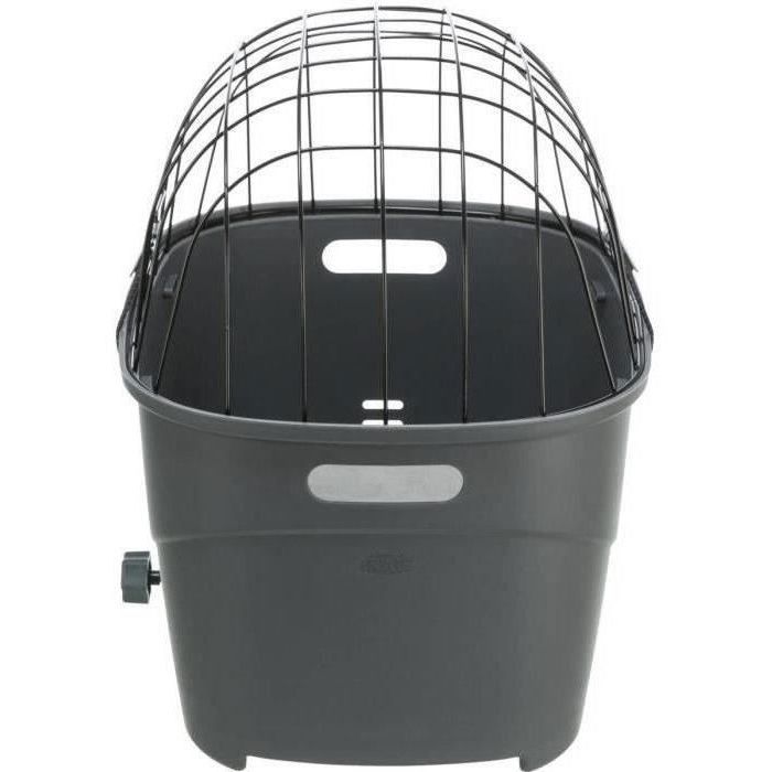 TRIXIE Panier pour porte-bagages en plastique et métal - 36 x 47 x 46 cm - Gris - Pour chien